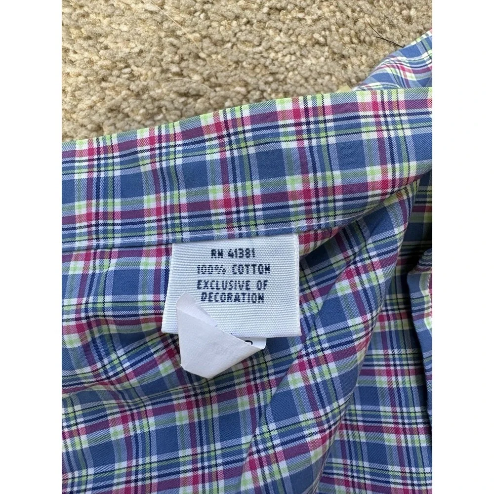 Polo Ralph Lauren Men's XXL‎ 2XL Button Down Long Sleeve Shirt Plaid Check Blue